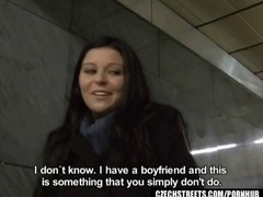 Kristyna is in the mood for a blowjob, even a risky one in her apartment building